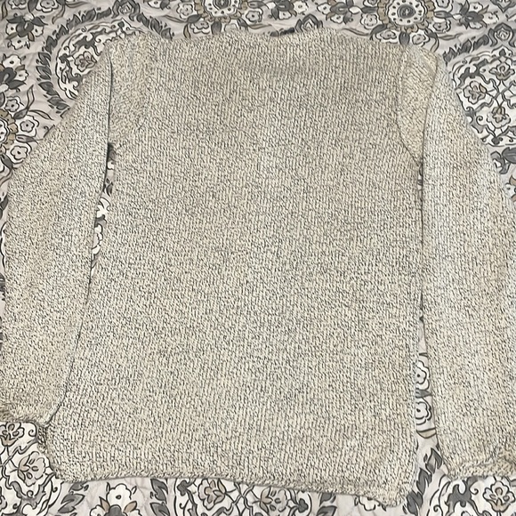 Cozy Knit Sweater in Cream and Gray - Picture 7 of 9
